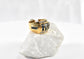 Vintage 18k Yellow Gold Sapphire & Diamond Ring, Size 7.5 - 8.9g