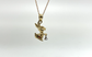 14k Yellow Gold Rabbit with White Gold Bell Charm - 2.2g