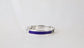 Sterling Silver Blue Enamel Cuban Chain & Cuff Bracelet, 7.5 inches - 36.0g