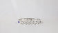 Sterling Silver Blue Enamel Cuban Chain & Cuff Bracelet, 7.5 inches - 36.0g