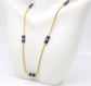 14k Yellow Gold Solid Rope & Enamel Link Choker Necklace, 17 inches - 17.2g