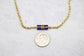 14k Yellow Gold Solid Rope & Enamel Link Choker Necklace, 17 inches - 17.2g