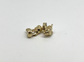 14k Yellow Gold Rabbit with White Gold Bell Charm - 2.2g