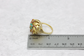 Vintage 18k Yellow Gold Ruby & Blue Coral Cocktail Ring, Size 8.5 - 10.9g