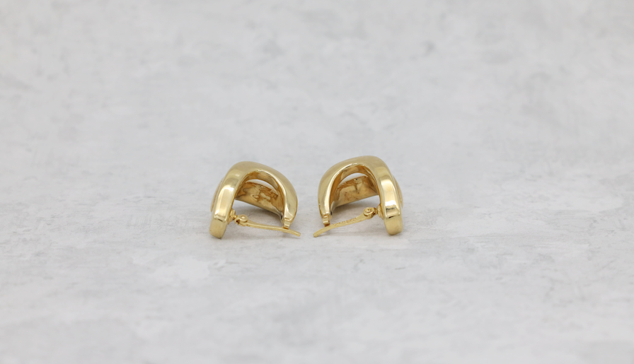 14k Yellow Gold Carla Double Hoop Earrings, 2.7g
