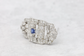 Vintage Platinum Art Deco Diamond & Sapphire Brooch/Pendant, 16.0g