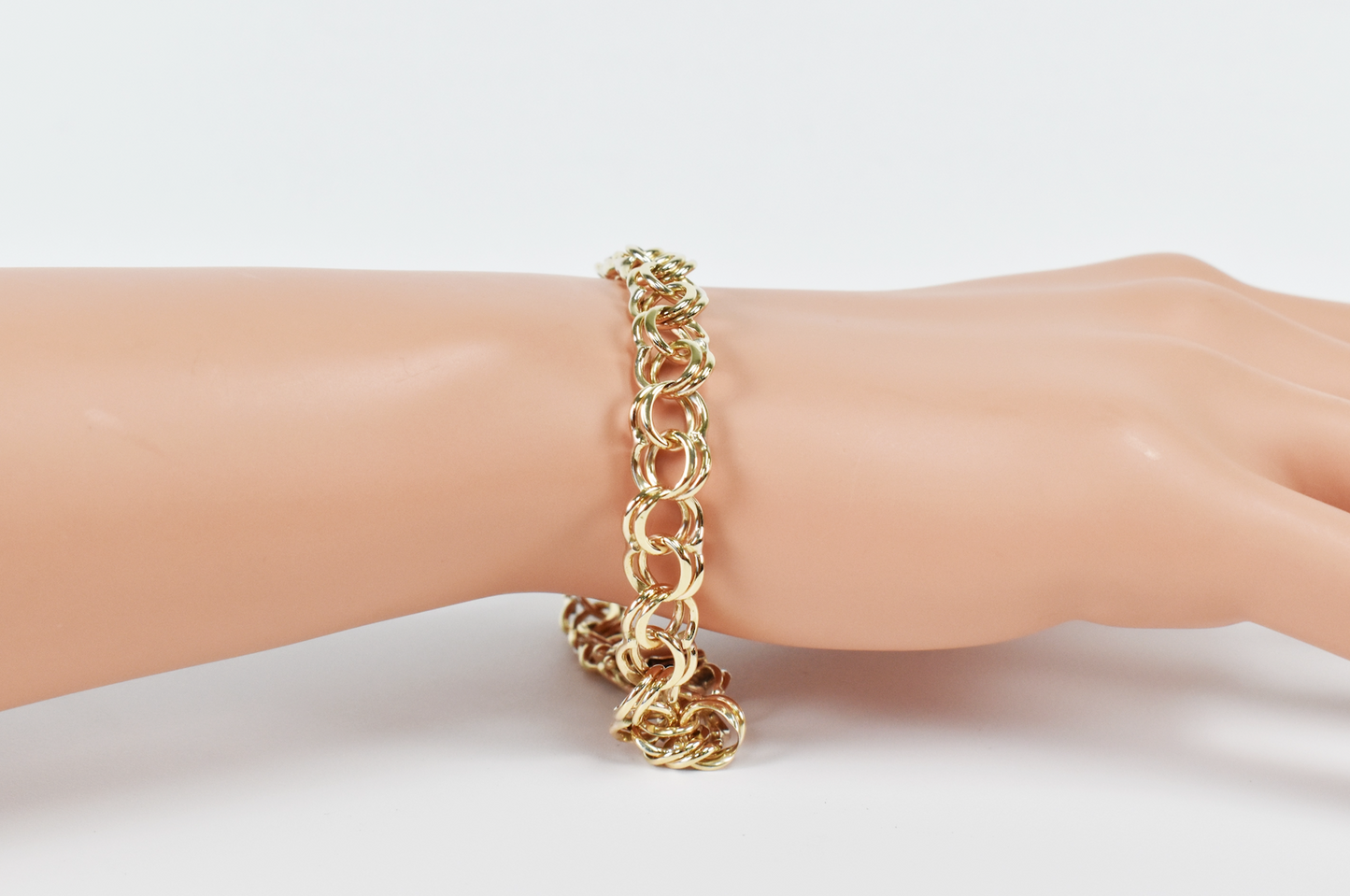 14k Yellow Gold Charm Bracelet, 7.75 inches - 18.4g