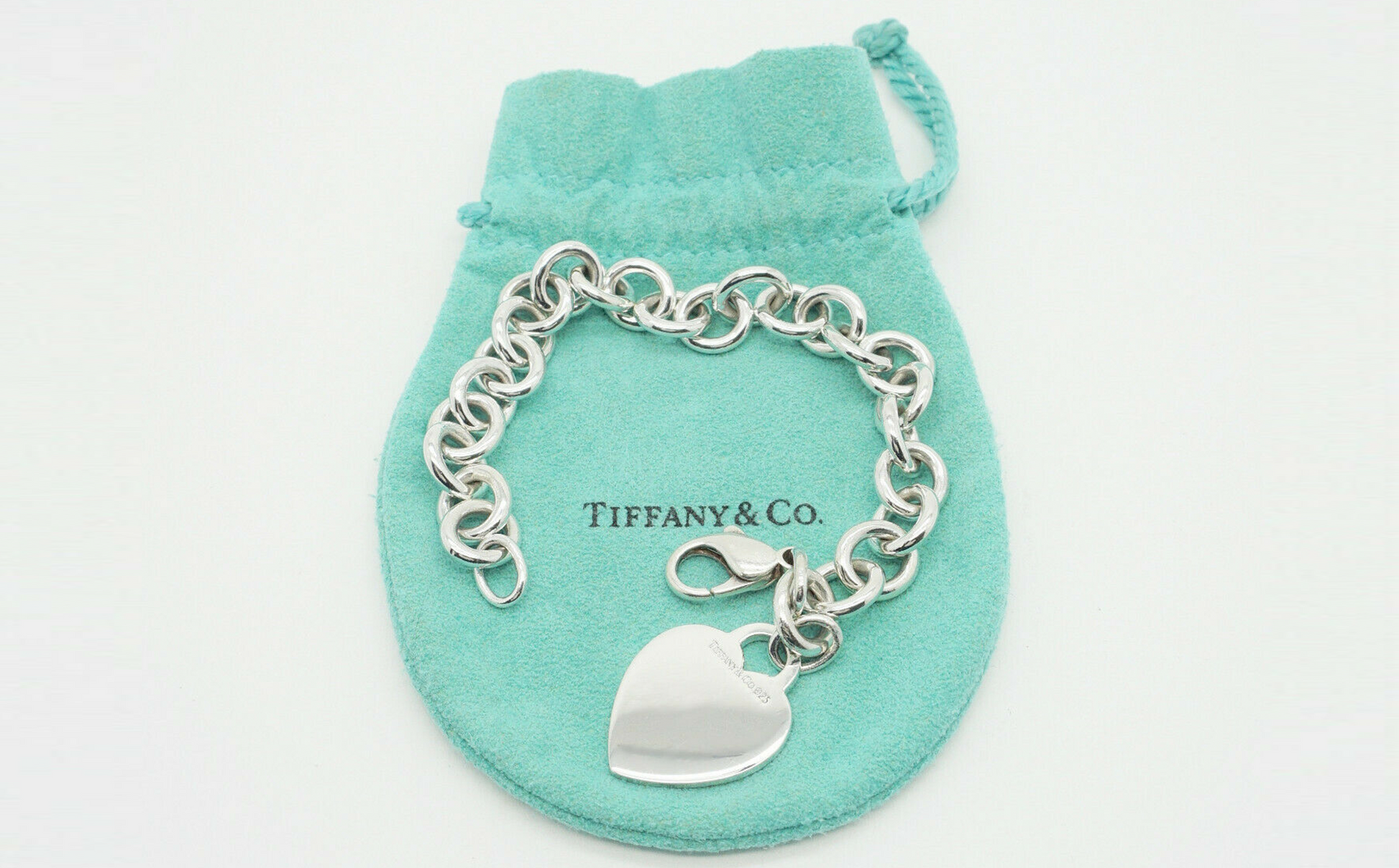 Tiffany & Co. Heart Tag & Shopping Bag Charm Bracelet - Sterling