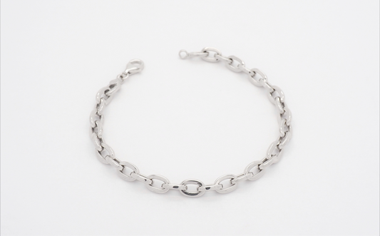 14k White Gold Milor Link Bracelet, 7.5 inches - 5.4g