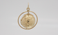 14k Yellow Gold 3D Textured World Spinning Globe Pendant - 7.2g