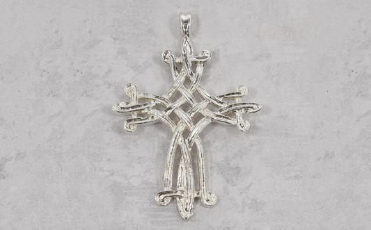 Kabana Sterling Silver Ornate Celtic Cross Pendant, 2.8g