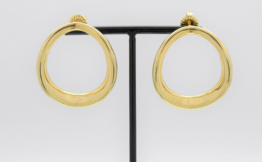 14k Yellow Gold "Carla" Ladies Hoop Earrings - 10.5g