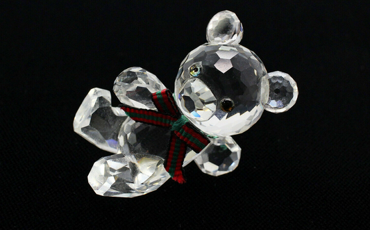 Swarovski Crystal Kris Bear with Bow Figurine