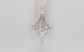 14k White Gold Pave Classica Effy Waterfall Diamond Necklace, 16-18 inches - 4.0g
