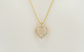 14k Yellow Gold Heart Diamond Pendant Necklace 0.5cttw, 18 inches - 6.0g