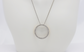 10k & 14k Two-Toned Gold Diamond Open Circle Necklace, 19 inches - 5.0g