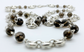 Milor Beaded Sterling Silver Necklace, 36 inches - 54.2g