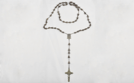 Vintage DiRoma Sterling Silver Rosary, 30 inches - 32.3g