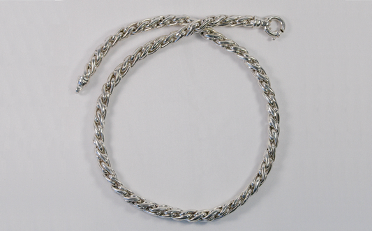 Heavy Sterling Silver Wheat Style Chain, 24 inches - 119.2g