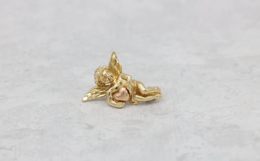 14k Yellow & Rose Gold Cupid Pendant/Brooch - 4.1g