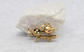 14k Yellow Gold Bird Pin with Turquoise & Pearls - 7.4g