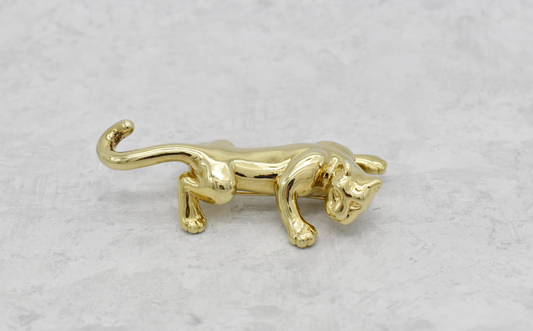 Carla 14k Yellow Gold Jaguar Brooch - 8.4g