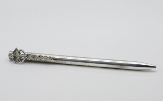 Vintage Tiffany & Co. Sterling Silver Medical Caduceus Ballpoint Pen, 23.6g