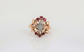 Vintage 14k Rose Gold Art Deco Diamond & Ruby Ring, Size 7.75 - 4.5g
