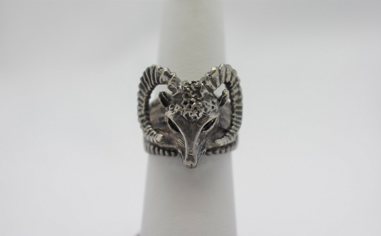 Sterling Silver Goat Ring, Size 7.5 - 11.8g