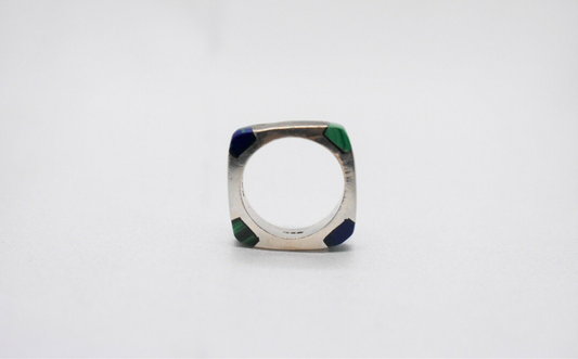 Sterling Silver Squared Ring, Size 7 - 9.8g