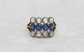 Antique 18k Yellow Gold Sapphire and Diamond Ring, Size 7.75 - 4.8g