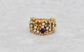 Vintage 14k Yellow Gold Multi-Gemstone Diamond Ring, Size 6.5 - 9.8g