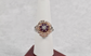 Sterling Silver White Topaz & Tourmaline Flower Ring, Size 8 - 7.5g