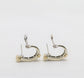 14k White & Yellow Gold Diamond Earrings - 7.3g