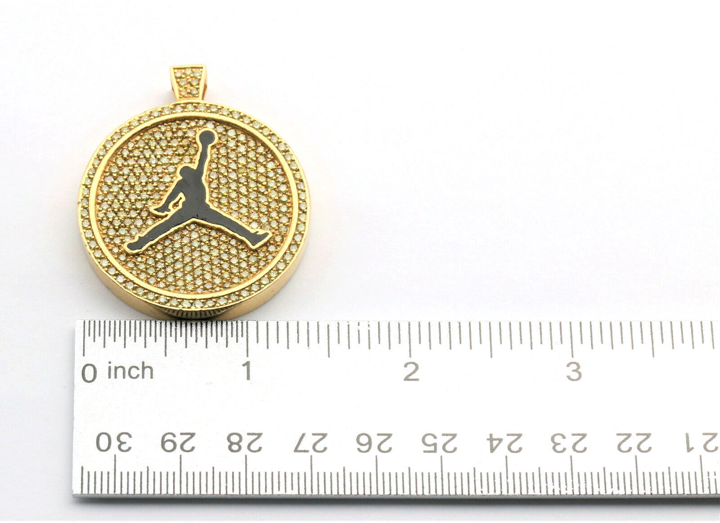14k Yellow Gold Jordan Pendant w/ Fancy Yellow Diamonds - 24.7g
