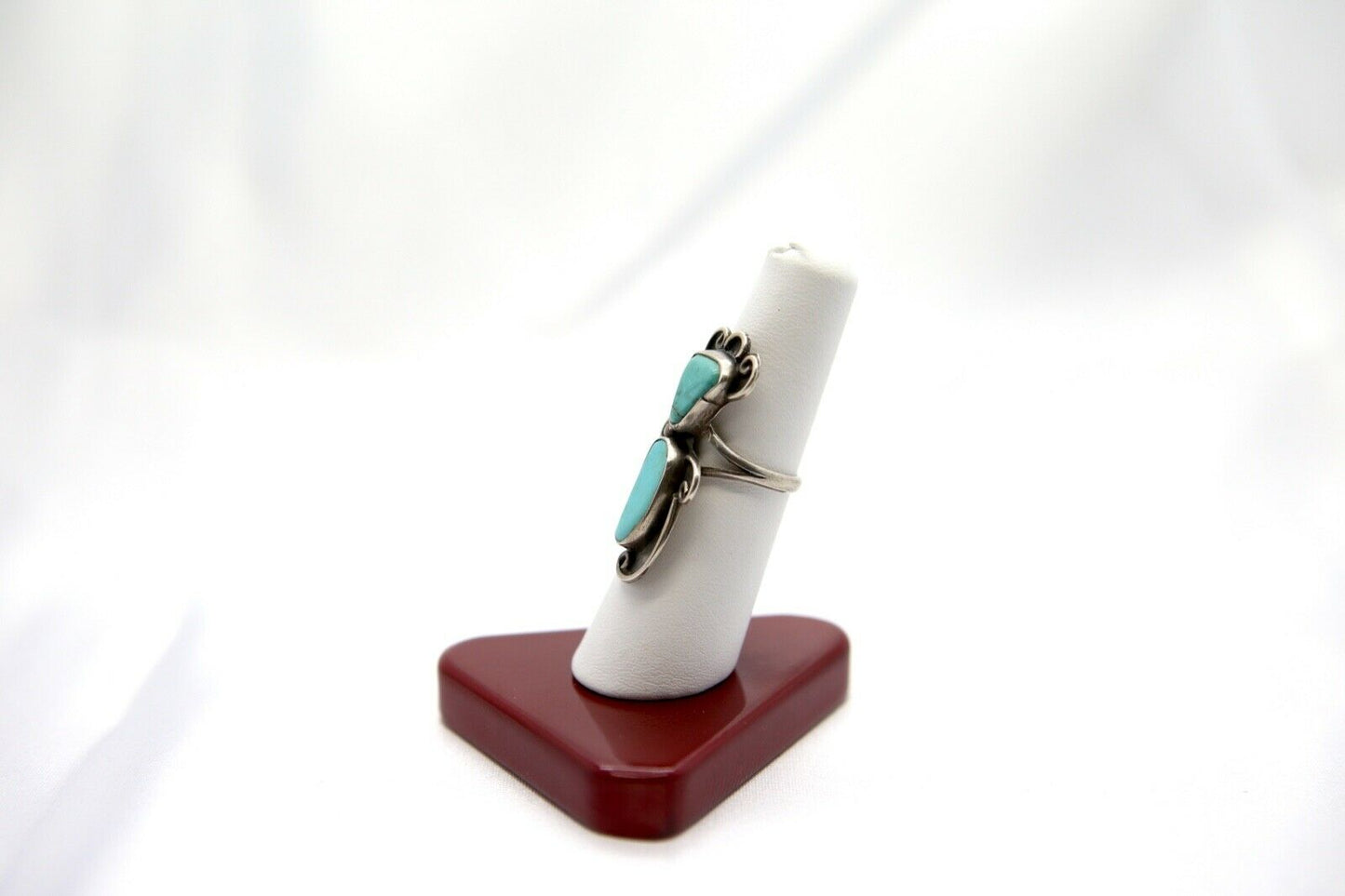 Vintage Sterling Silver Turquoise Ring, Size 6.5 - 4.8g
