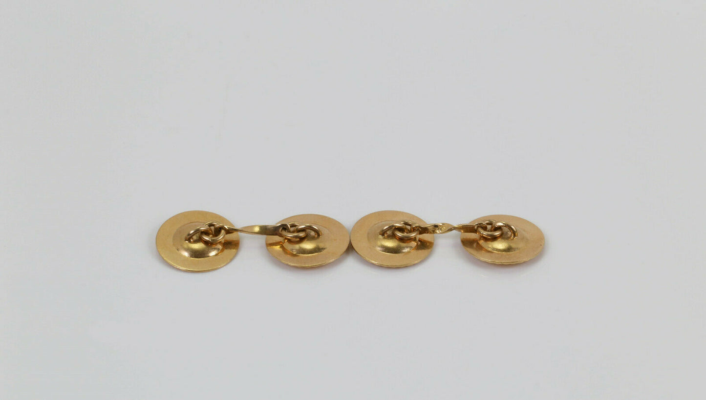 Antique 18k Gold Art Noveau Cufflinks - 6.2g