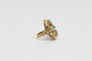 14k Yellow Gold Ladies Opal & Sapphire Ring, Size 5.25 - 11.5g