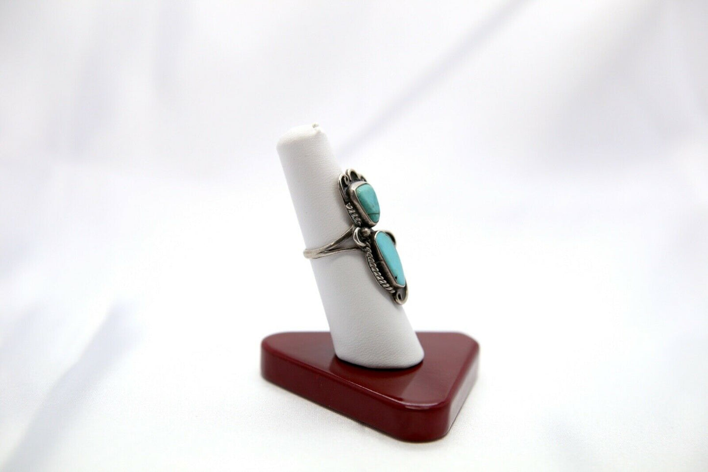 Vintage Sterling Silver Turquoise Ring, Size 6.5 - 4.8g