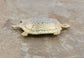 14k Yellow Gold Diamond Turtle Pendant - 26.1g