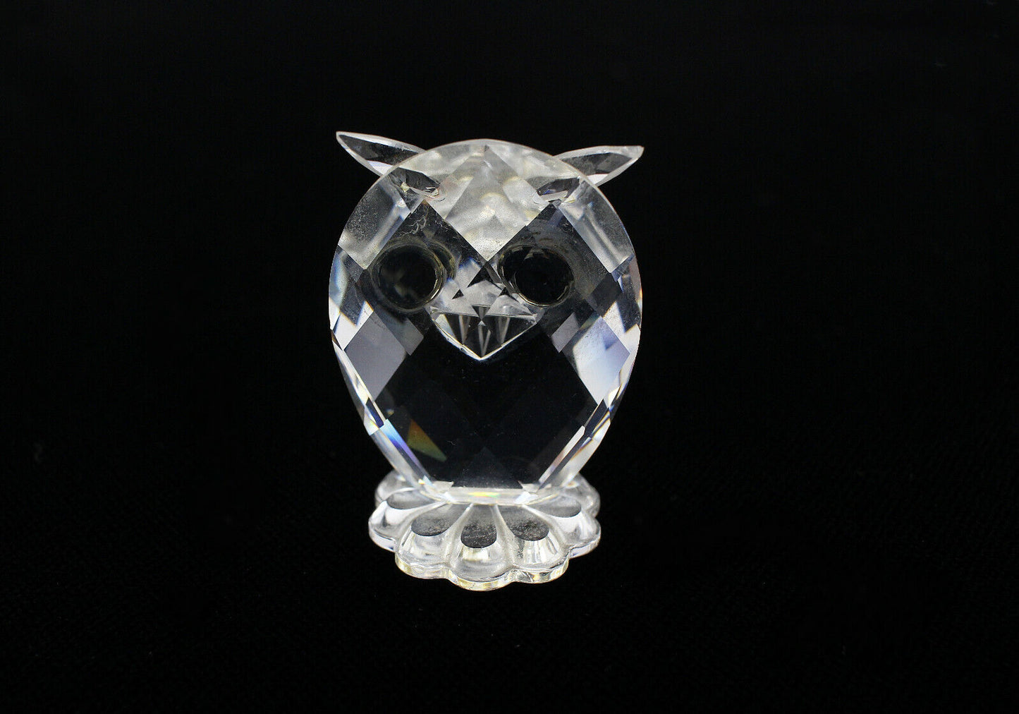 Swarovski Crystal Figurine Miniature Owl 010014 Block Logo