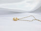 18k White & Yellow Gold Pearl Necklace, 16 inches - 8.8g
