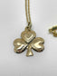 14k Yellow Gold Clover Necklace, Made in Ireland, 24 inches - 4.0g