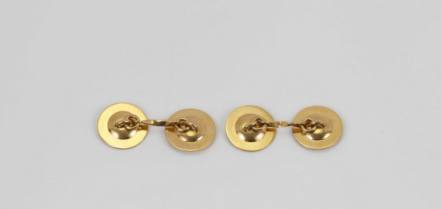 Antique 18k Gold Art Noveau Cufflinks - 6.2g