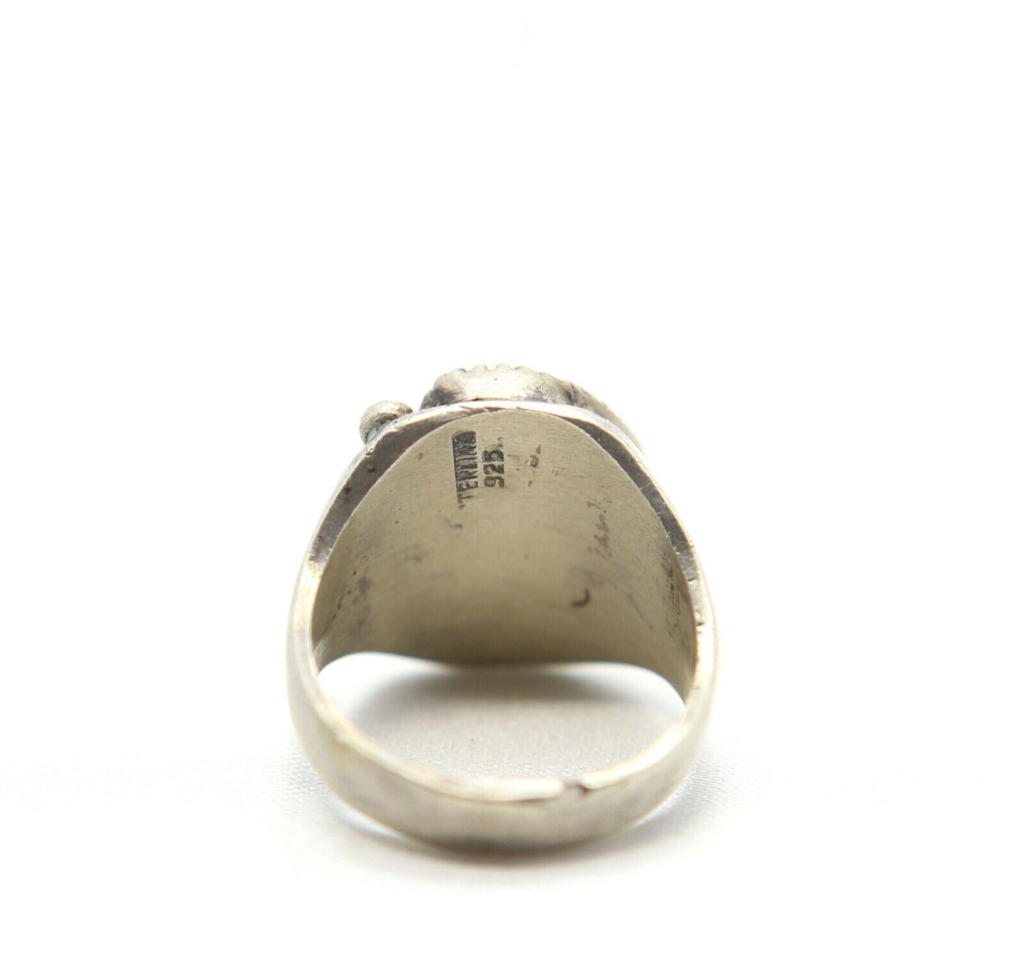 Sterling Silver Green Aventurine Ring, Size 11 - 15.5g