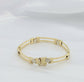 14k Yellow & White Gold Contemporary Bracelet, 7 inches - 13.2g