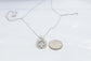 14k White Gold Kaynar Mother & Child Charm Necklace