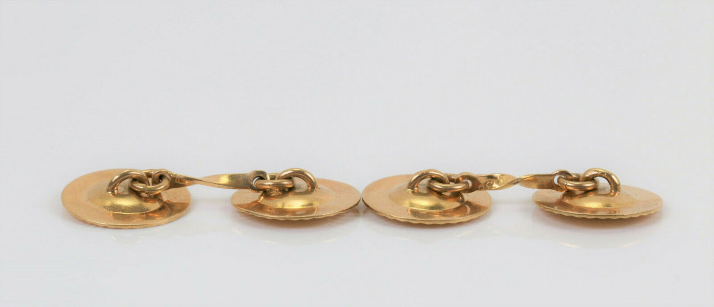 Antique 18k Gold Art Noveau Cufflinks - 6.2g