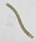 Men's 10k Yellow Gold Cubic Zirconia Link Bracelet, 9.5 inches - 58.3g