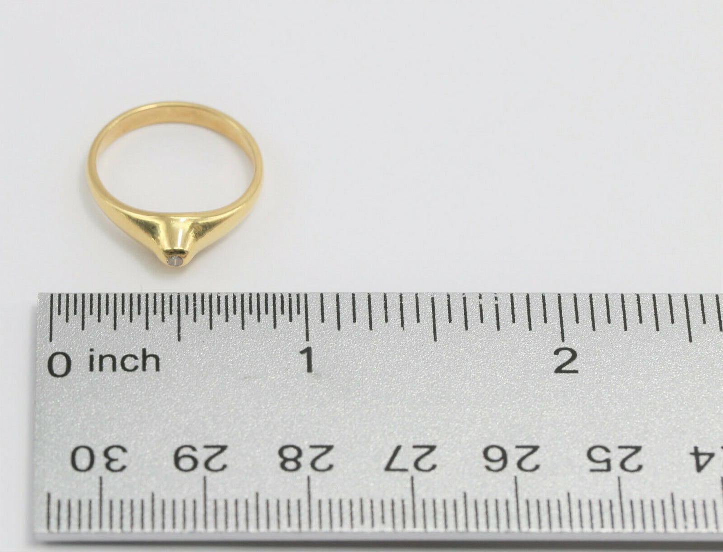 18k Yellow Gold Tiffany & Co. Elsa Peretti Diamond Pointed Top Ring, Size 5.25 - 3.3g